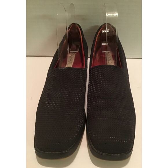 DONALD PLINER BLACK MESH HEEL SLIP ON ANYTIME 11M - Picture 1 of 10